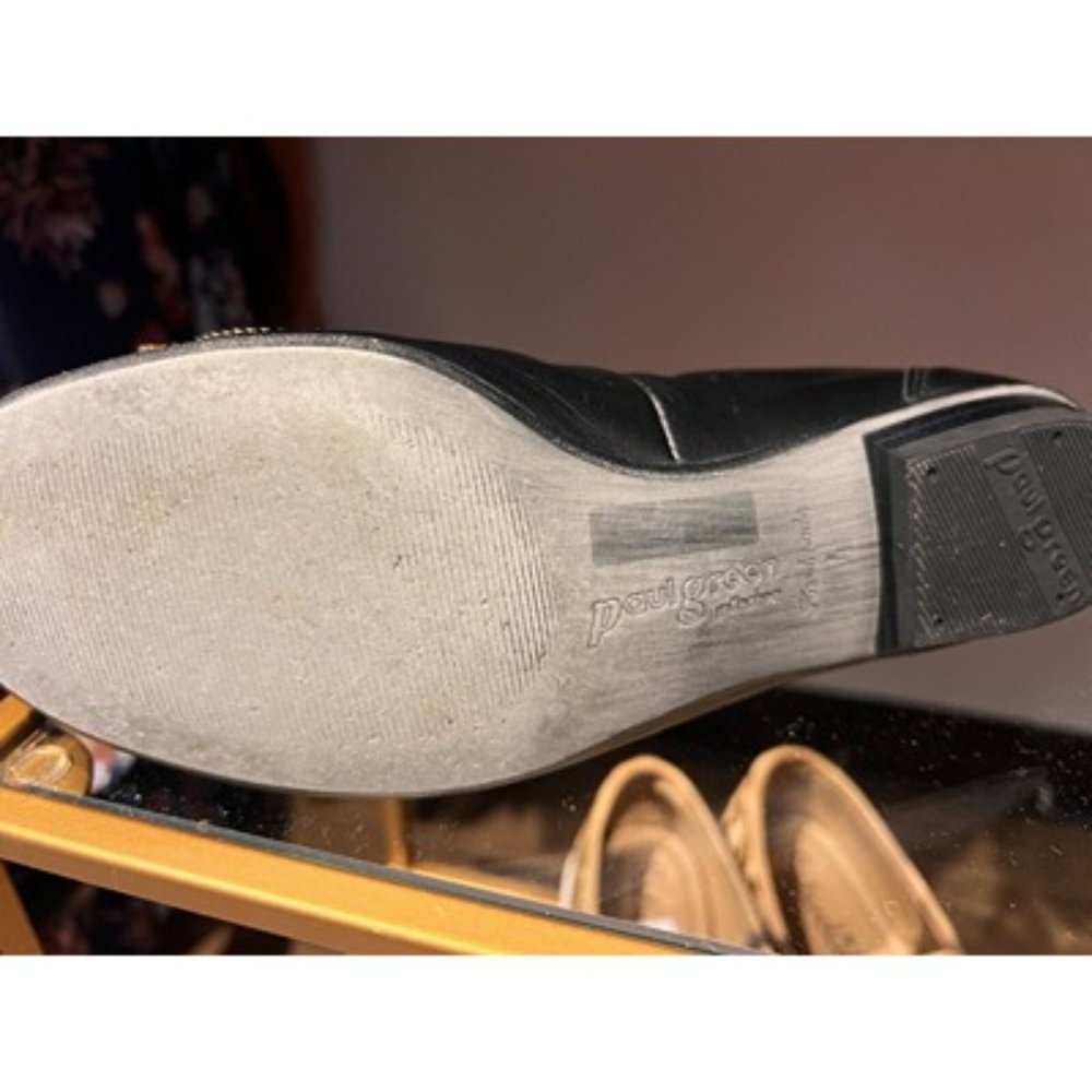 Paul Green Munchen Leather Zipper Decorative Round Toe Flat Ballet Size 6.5 / 7 - Picture 5 of 6